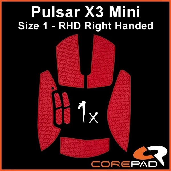 Corepad Soft Grips Grip Tape BTL BT.L Pulsar X3 Size 1 Mini Small RHD Right Handed Hand